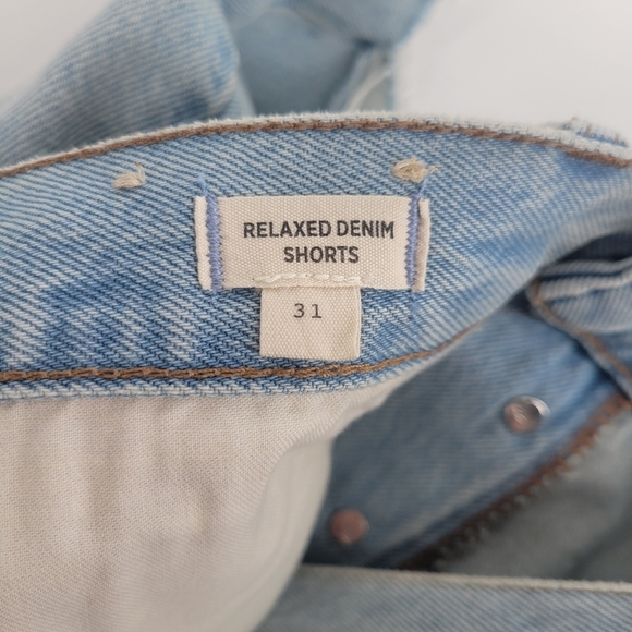 Madewell Relaxed High Rise Waist Cutoff Denim Shorts New Size 31 - Picture 5 of 5